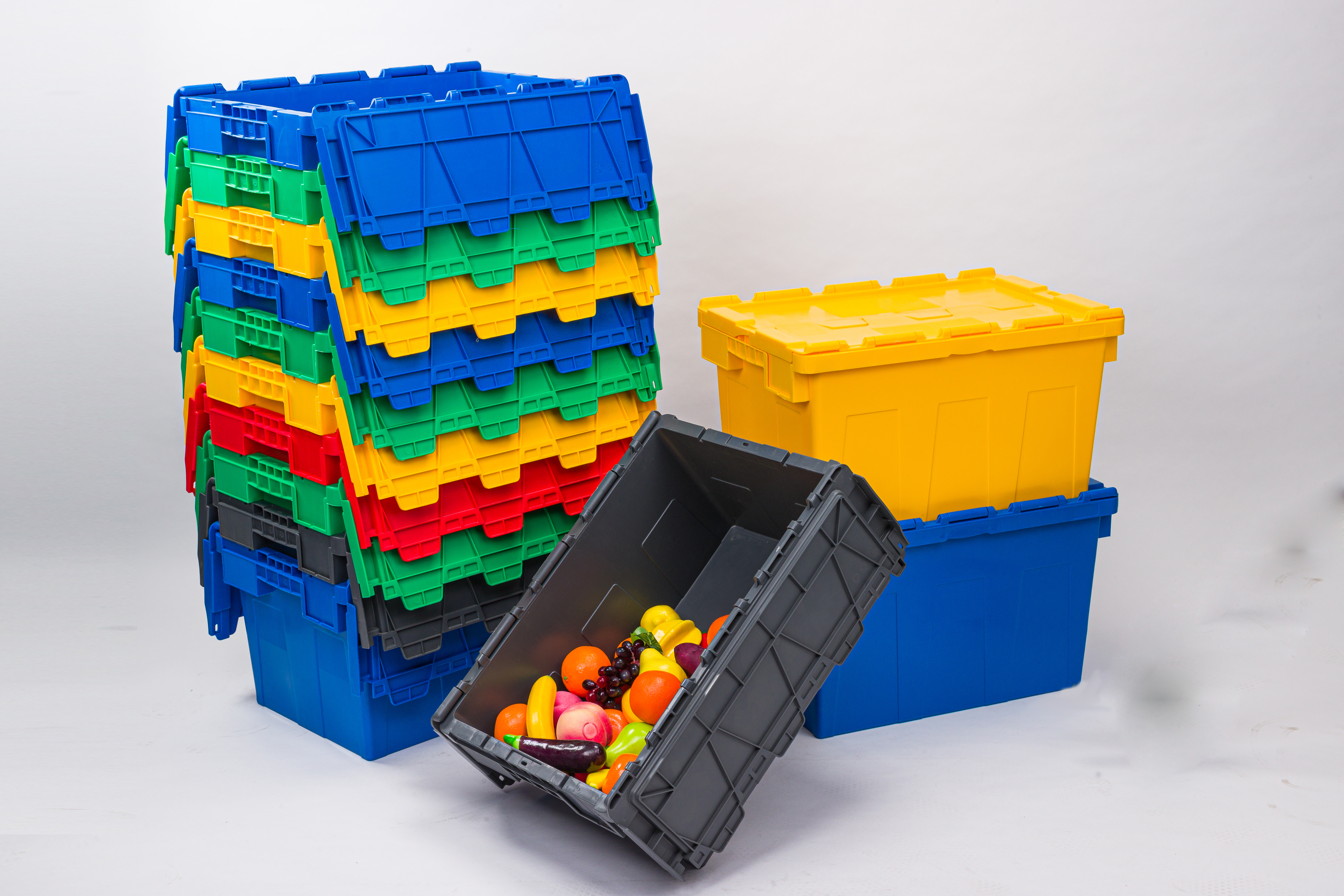 Dauerhaftes Plastik-Lagerbox mit Deckel für effiziente Lagerungslösungen