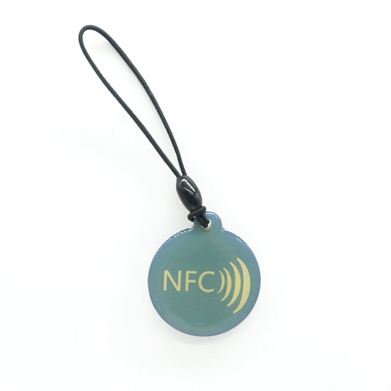 Durable rfid keyfobs supplier custom nfc epoxy keychains tag ntag213 215 216 smart chip