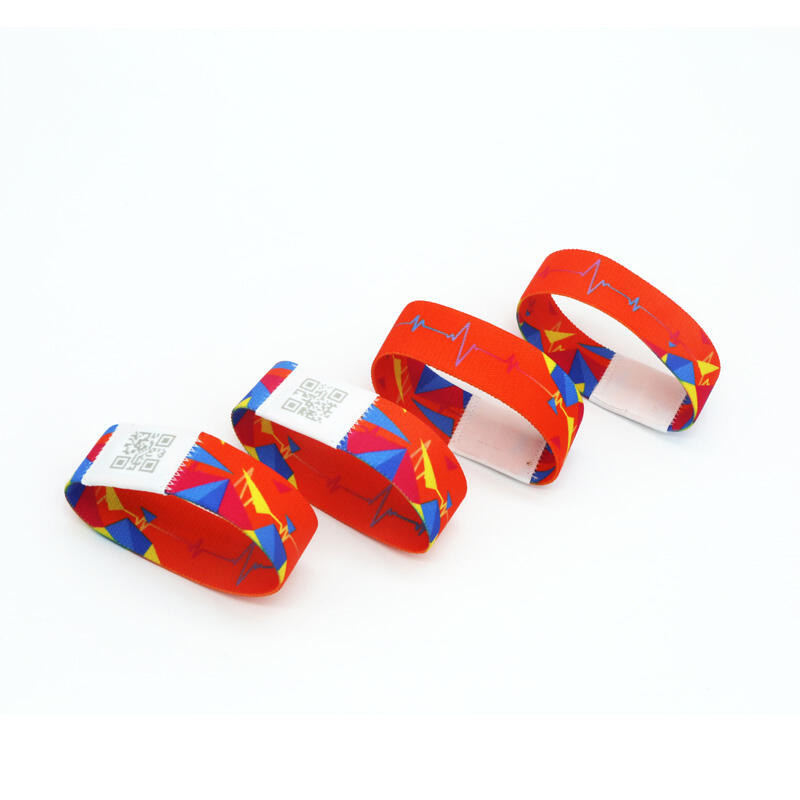 Wholesale Custom Logo Event Festival fabric wristbands nfc event fabric wristband with rfid tag for music festival