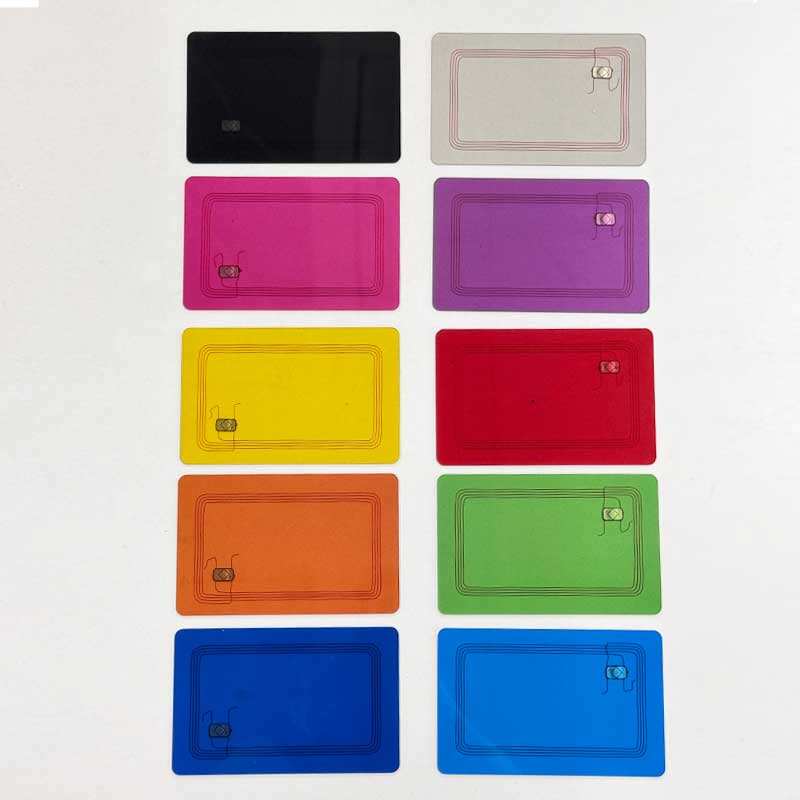 Индивидуальная смарт-карта RFID из ПВХ, цифровая, частота 13,56 МГц, чёрная прозрачная RFID-карта для бизнеса