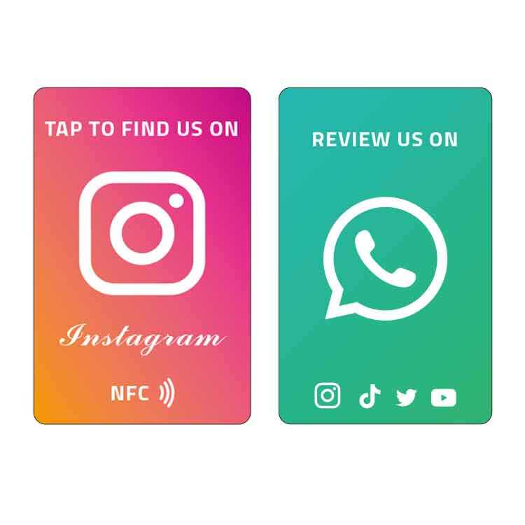 Custom nfc business review card 13.56mhz rfid card