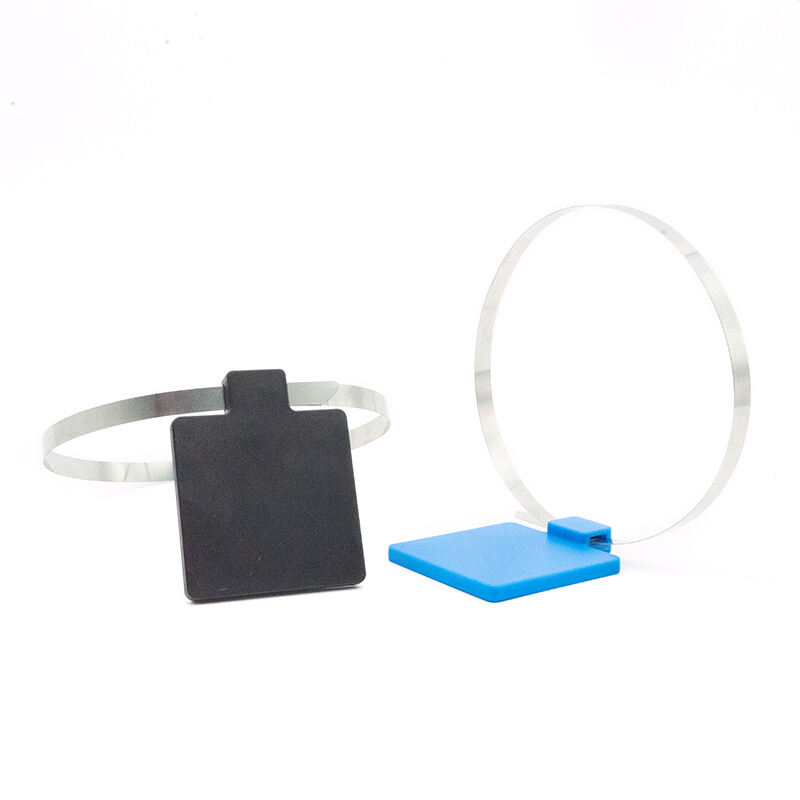 Free Sample RFID/NFC Self-locking Cable Tie Disposable Long range Steel UHF RFID stainless Steel Cable Tie