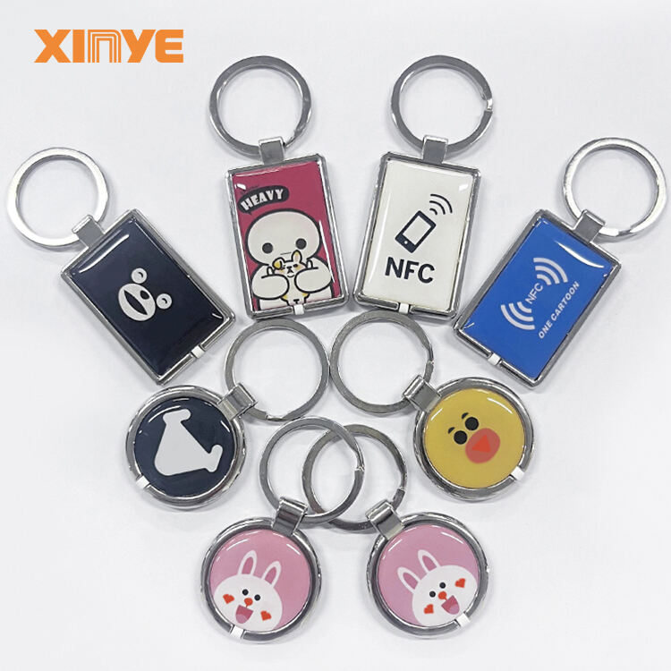 Durable Rfid Keyfobs Supplier Epoxy Resin  NFC Keychains Tag Ntag213 215 216 Smart Chip RFID Key Fobs