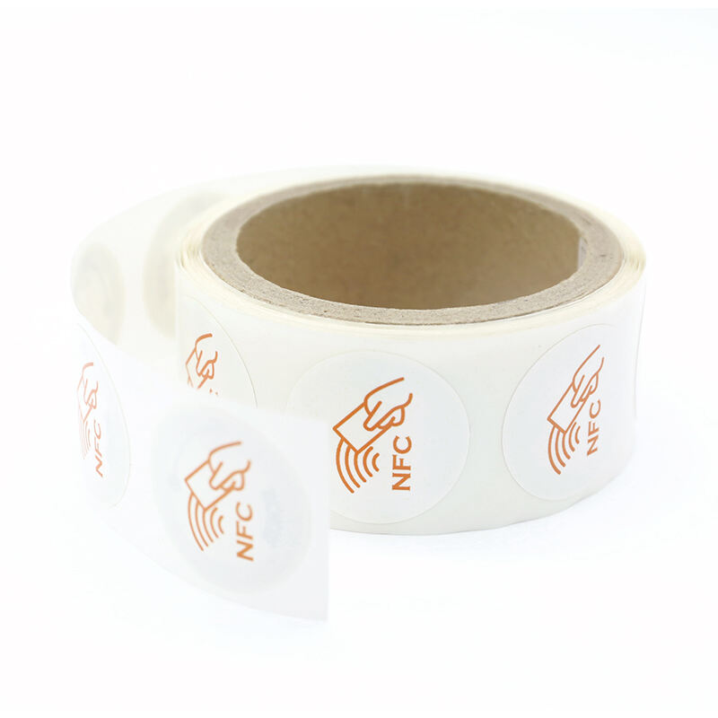 NFC sticker maker ntag213 ntag215 ntag216 1 in diameter nfc label roll custom supplier