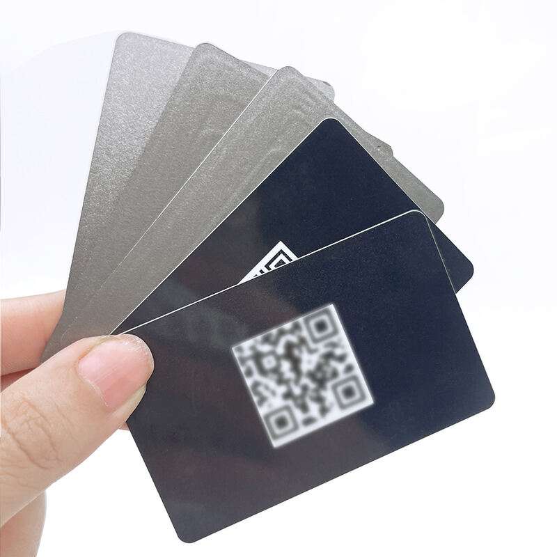 Custom Printable Social Media 13.56mhz Smart Digital Rfid Business Pvc Glossy Black Nfc Card