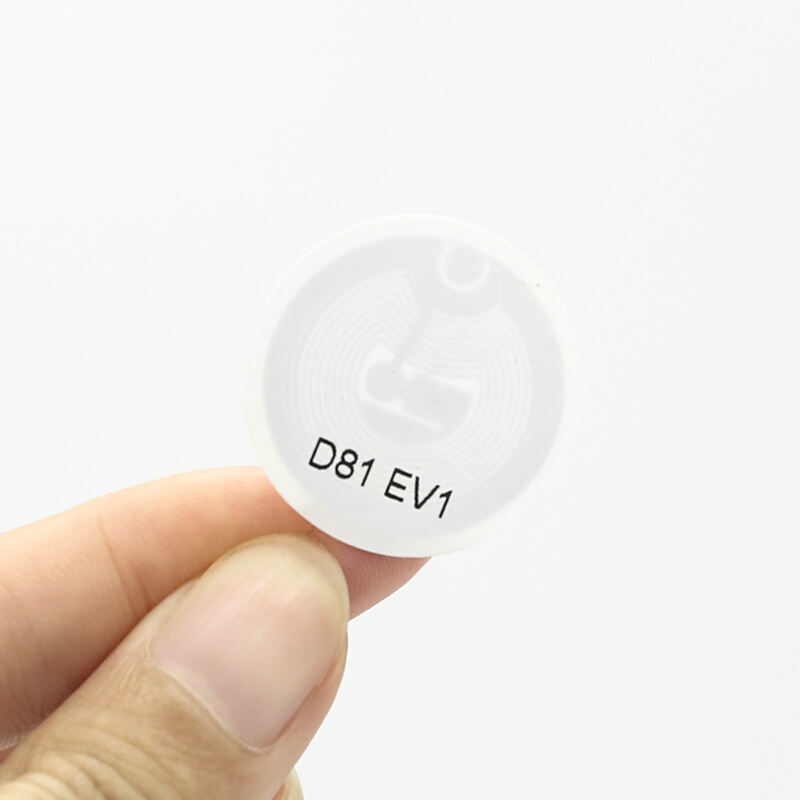 RFID round sticker 13.56mhz iso14443a hf label Desfire EV1 8k pvc waterproof rfid tag 