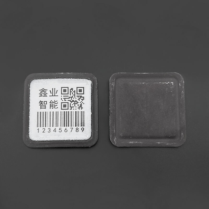 Permanent Ceramic Metal Bar Code Tag High Temperature Resistance for Tracking LPG Cylinders