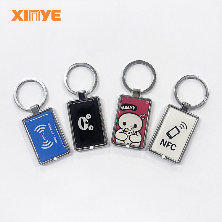 Durable Rfid Keyfobs Supplier Epoxy Resin  NFC Keychains Tag Ntag213 215 216 Smart Chip RFID Key Fobs