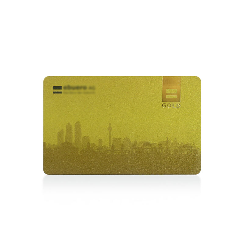 Custom HF 13.56Mhz smart card programmable gold silk printing pvc business smart card  nfc card