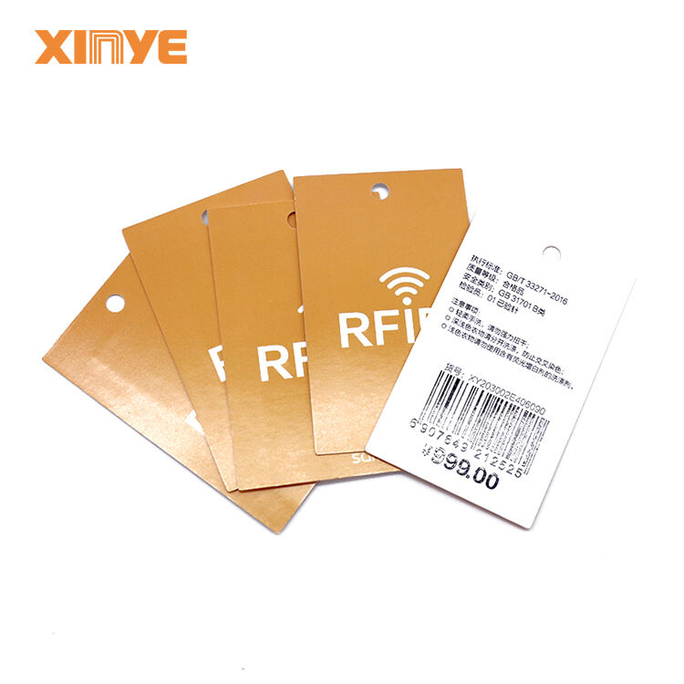 RFID clothing tag HF UHF apparel hangtag label rfid paper tags for garment management