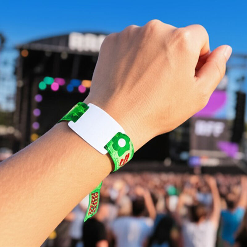 Pulsera reutilizable de PVC pequeño con tejido NTAG213, NTAG215, NTAG216, pulsera elástica NFC tejida para actividades religiosas