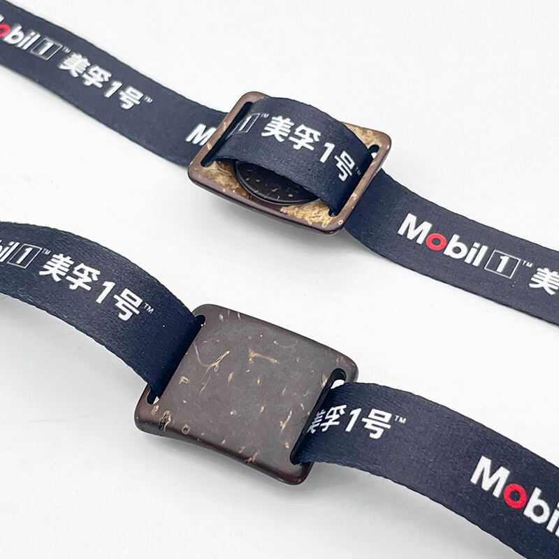 Proveedor de pulseras RFID de moda, tejidas en tela, pulseras RFID con cáscara de coco y NFC