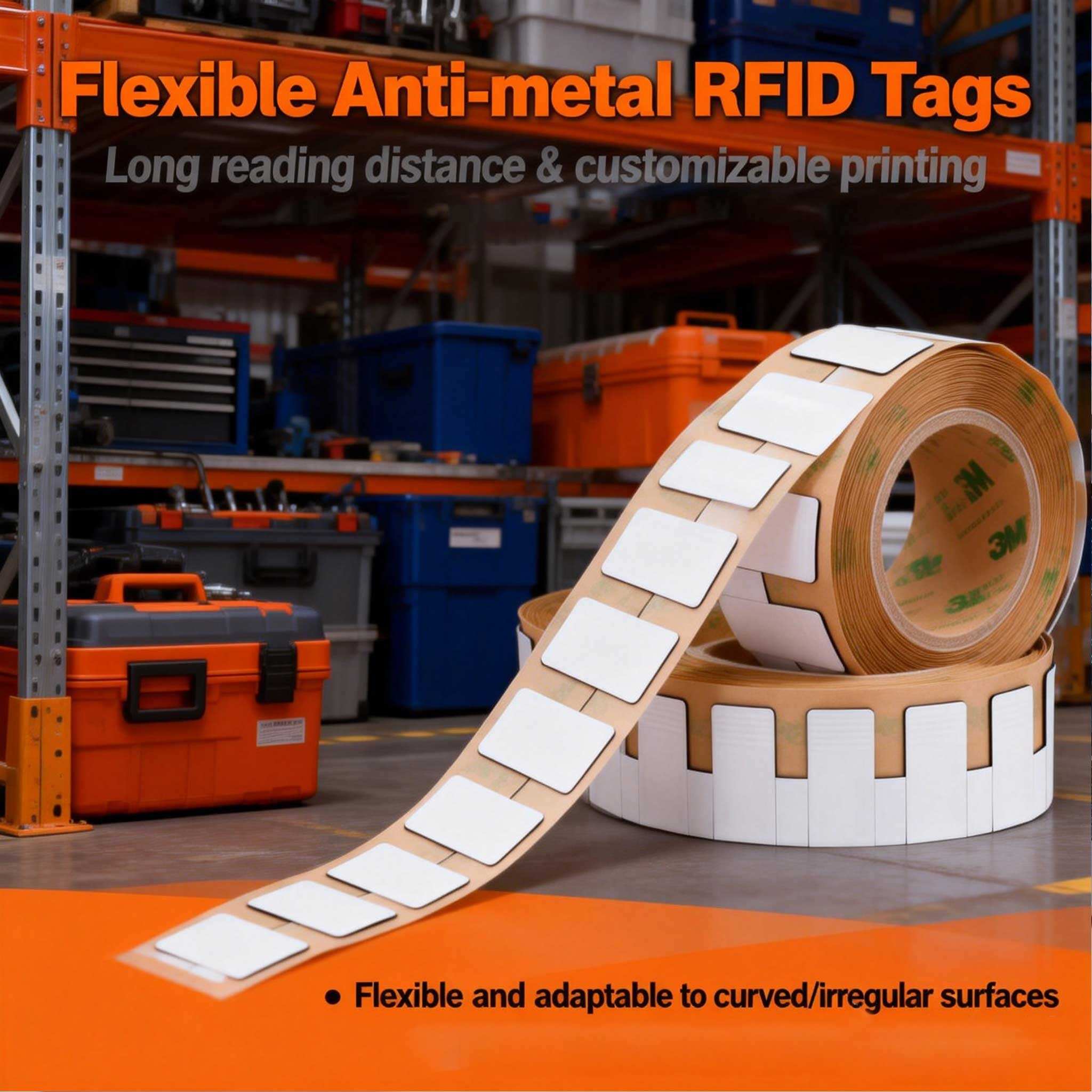 وسم RFID مرِن مضاد للمعادن: الحل الأمثل للتتبع على الأسطح المعدنية المنحنية