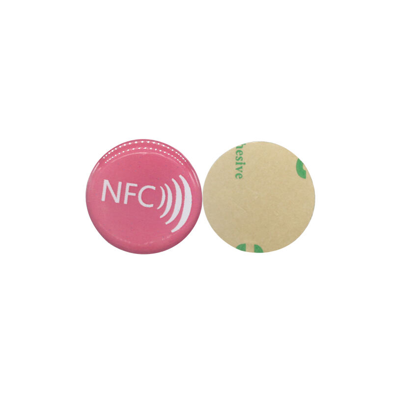 NFC epoxy tags RFID NFC round pvc tags waterproof beautiful social media nfc cards for sticking on mobile phone