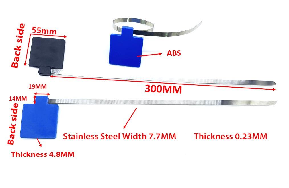 Free Sample RFID/NFC Self-locking Cable Tie Disposable Long range Steel UHF RFID stainless Steel Cable Tie details