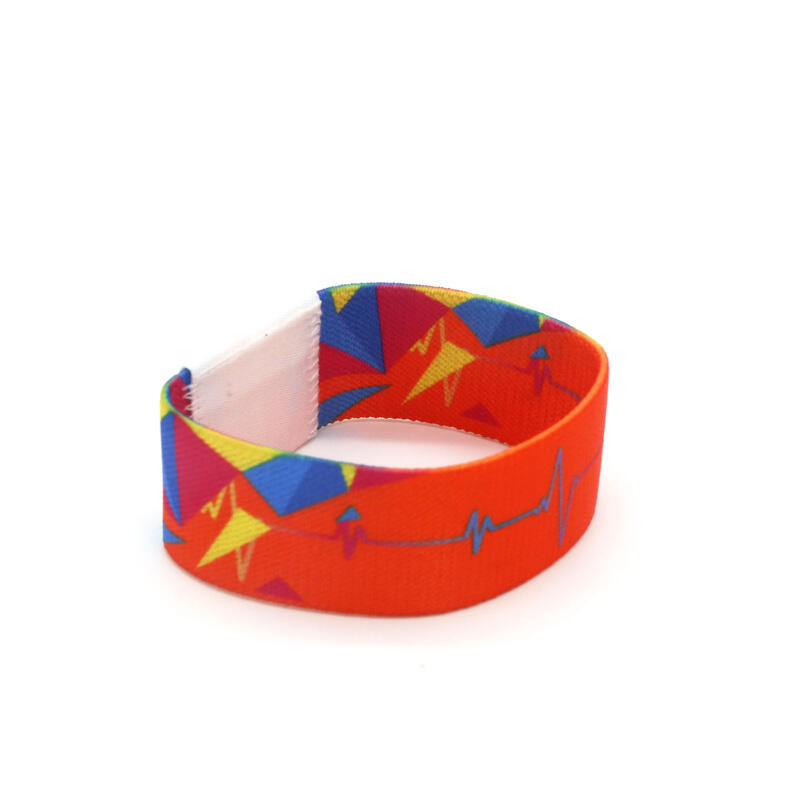 Wholesale Custom Logo Event Festival fabric wristbands nfc event fabric wristband with rfid tag for music festival