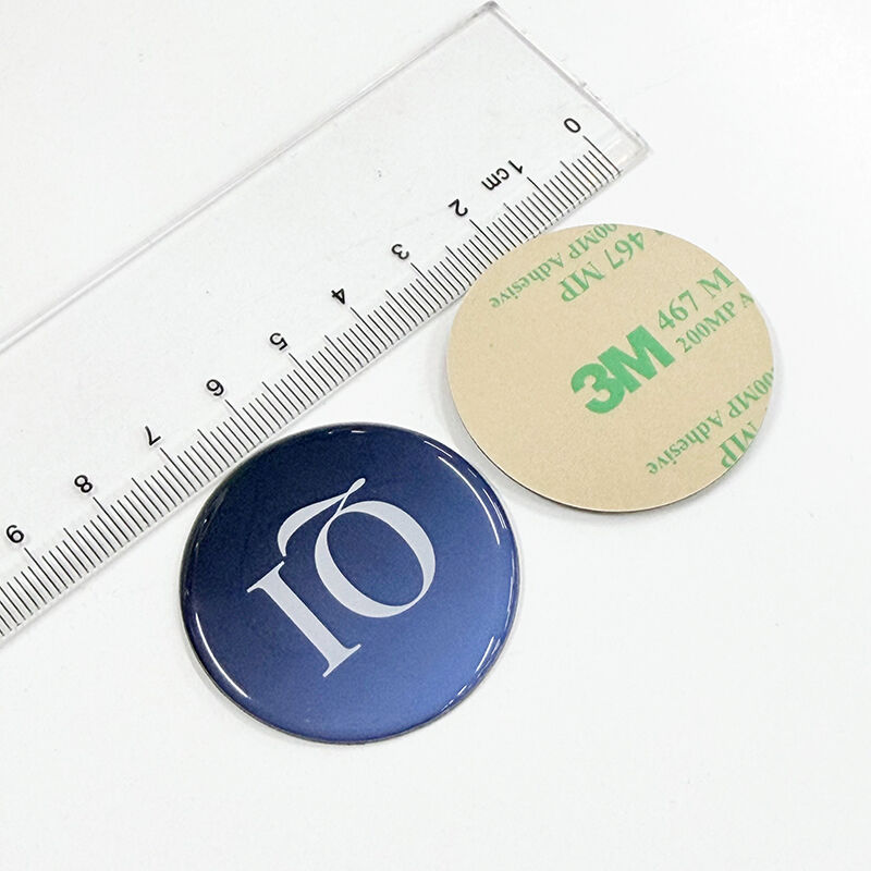 Versatile NXP NTAG215 Metal-Resistant RFID Tags 30mm Round 504B Full Color QR Barcode Encode Lock 3M Adhesive