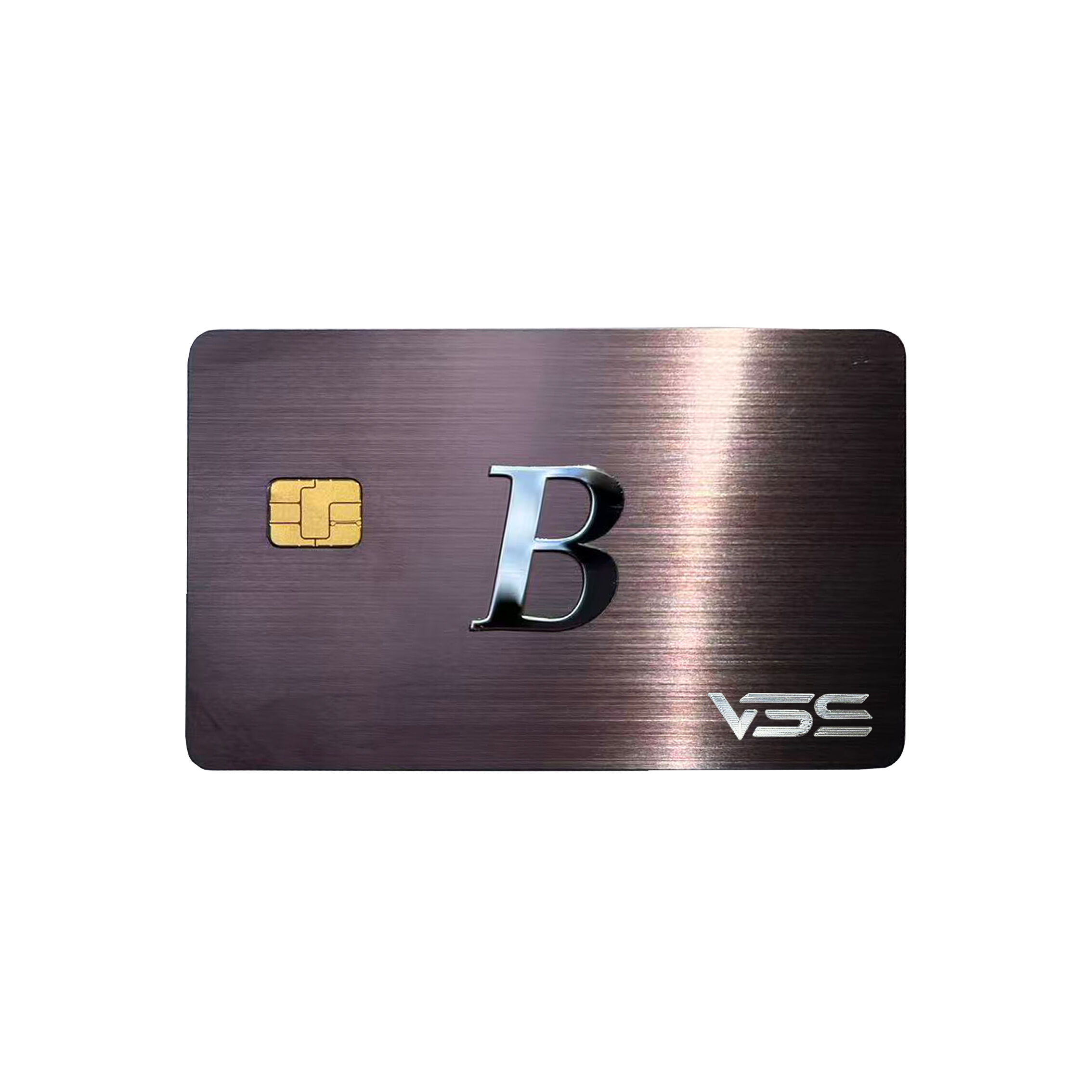 Stainless Steel Face Material  Metal Face Card Dual-Interface Smart Card