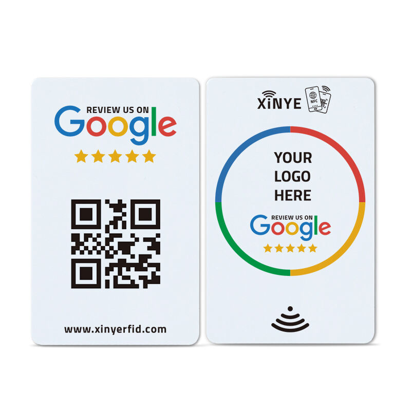 Social media id review plastic nfc card tap contactless programmable digital business qr code pop card custom