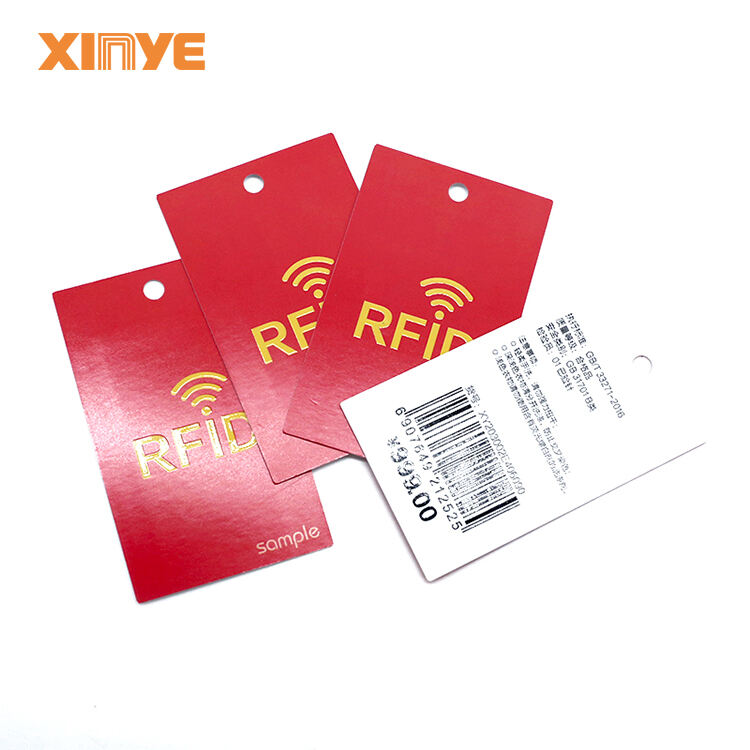 RFID clothing tag HF UHF apparel hangtag label rfid paper tags for garment management