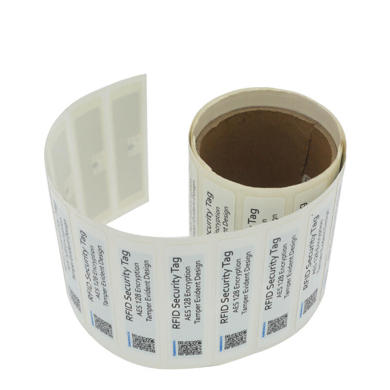 RFID security tag encryption anti tamper adhesive label Ucode G2IM uhf asset management tag