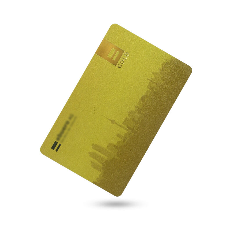 Custom HF 13.56Mhz smart card programmable gold silk printing pvc business smart card  nfc card