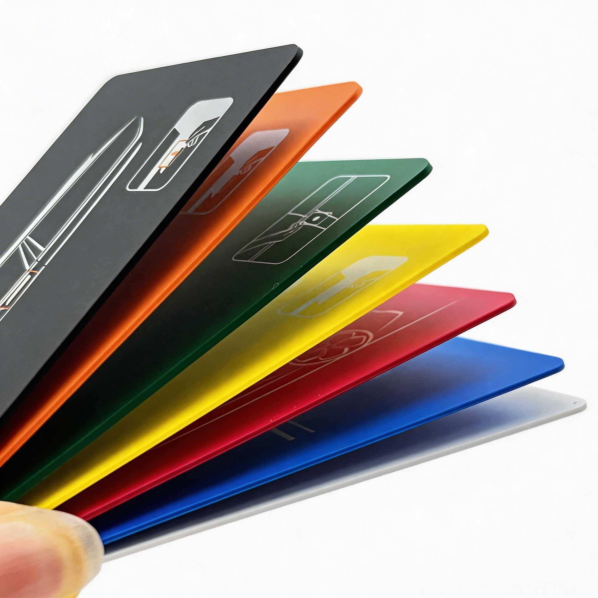 بطاقات RFID باللون الكامل بالأبيض والأسود والأحمر والأخضر والأزرق، مصنوعة من مادة PVC، تعمل عند ترددين 125 كيلوهرتز و13.56 ميغاهرتز، للبيع بالجملة