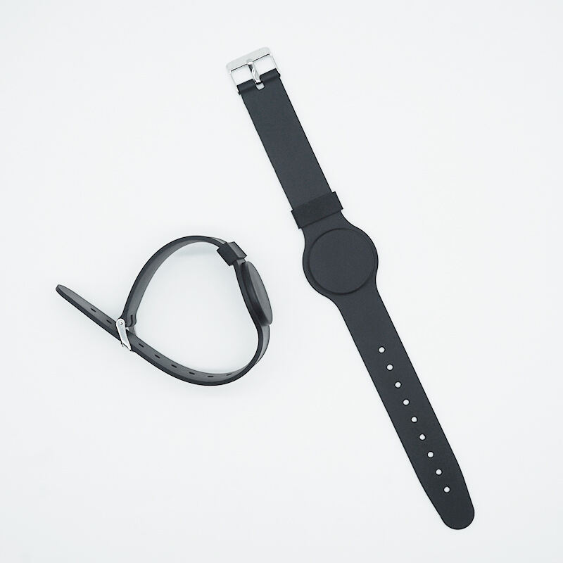 Pulsera RFID de silicona con impresión láser personalizada, logotipo, texto y URL grabables, pulsera RFID de caucho MIFARE Classic EV1