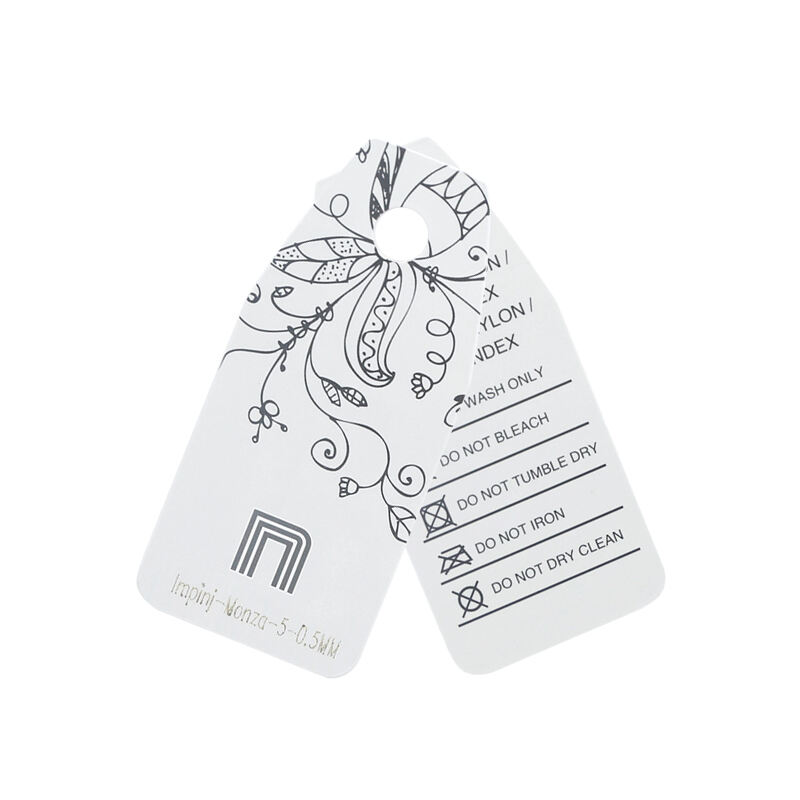 RFID clothing tag HF UHF apparel hangtag label rfid paper tags for garment management