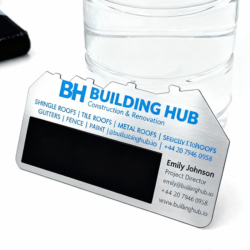 Sanding Glossy Hollow Metal RFID Cards for Business Management