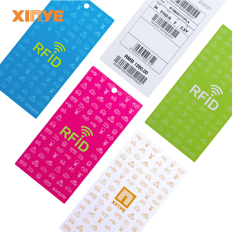 RFID clothing tag HF UHF apparel hangtag label rfid paper tags for garment management