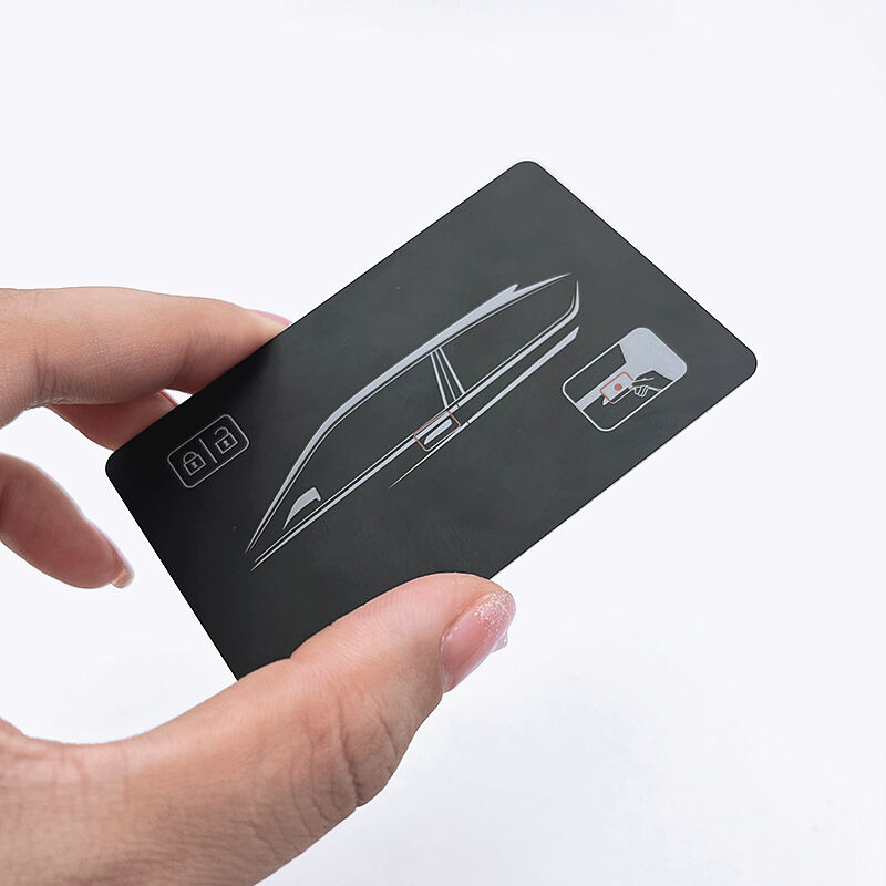 Custom Logo Stainless Steel Card Metal Id Ic Smart RFID Chip Metal Business Card