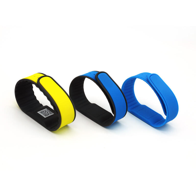 Adjustable Custom QR Code Printing Rubber RFID Bracelet MIFARE Classic EV1 Silicone RFID Wristband