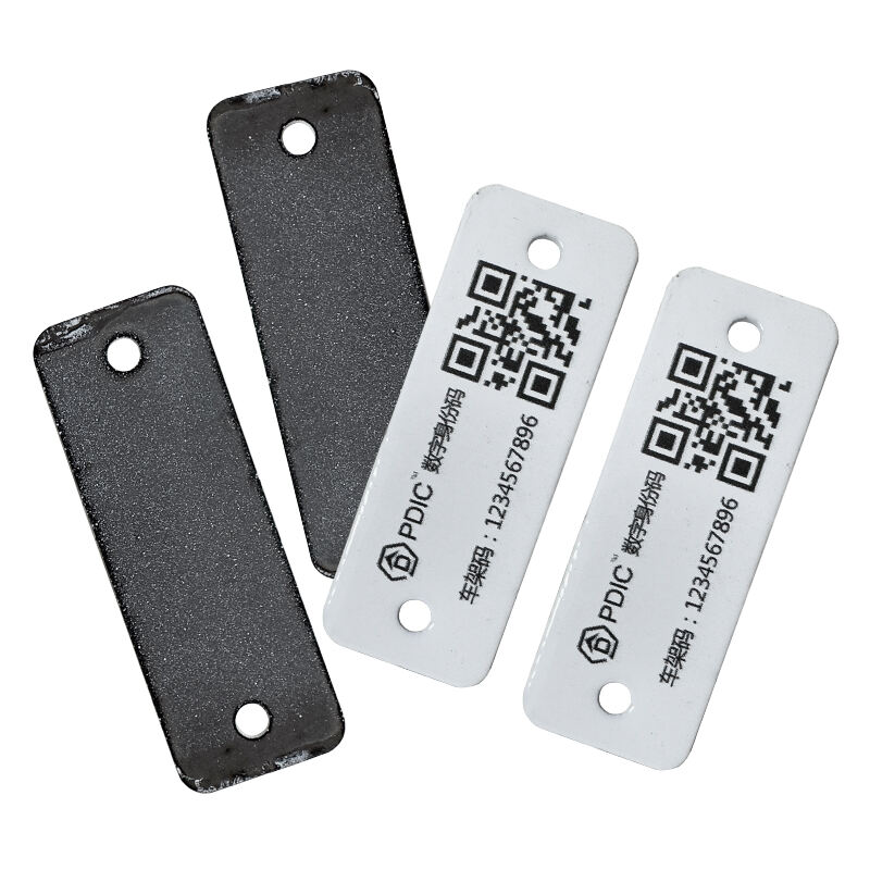 Corrosion-resistant beveled metal ceramic cylindrical label metal leather label suitable for mobile shared bicycle management