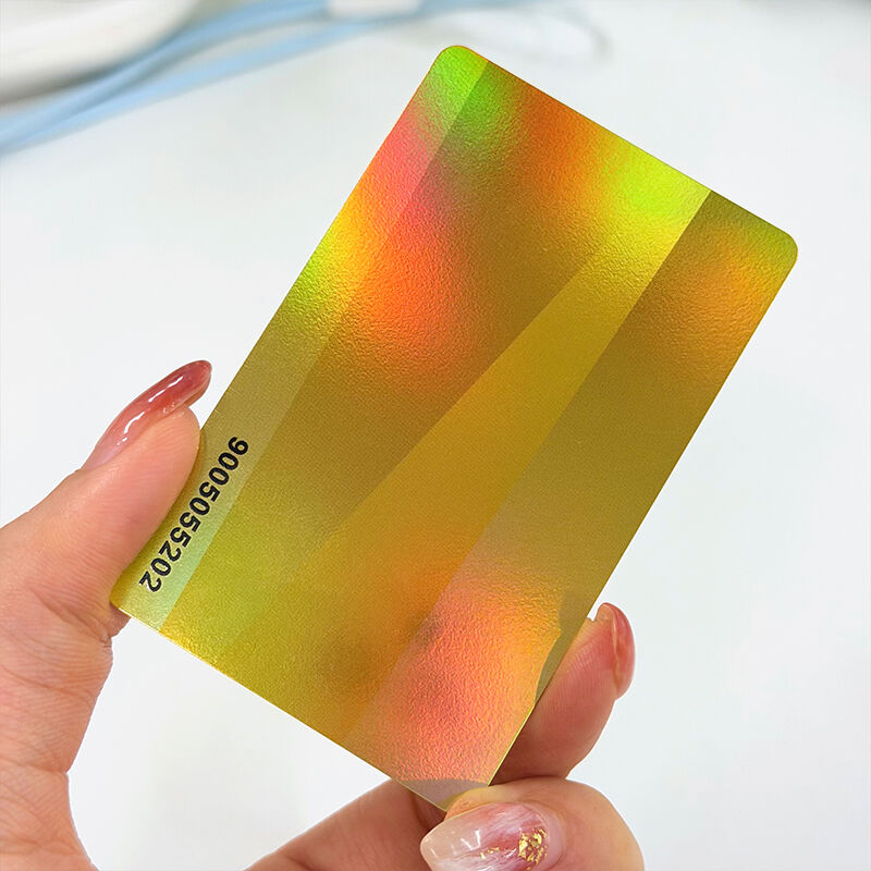 რენგის რეფლექცია, 13.56 მჰც სიხშირის, HF, ISO14443A სტანდარტის მიხარდეს დესფაირის რენგის ჰოლოგრამის მქონე NFC RFID ბარათი, ინდივიდუალურად შექმნილი