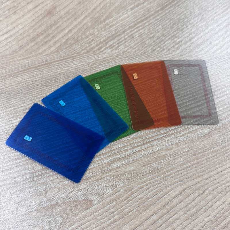 Оптовая продажа предламинированных RFID-карт из ПВХ с встроенной антенной, прозрачные PVC-смарт-карты NFC для контроля доступа