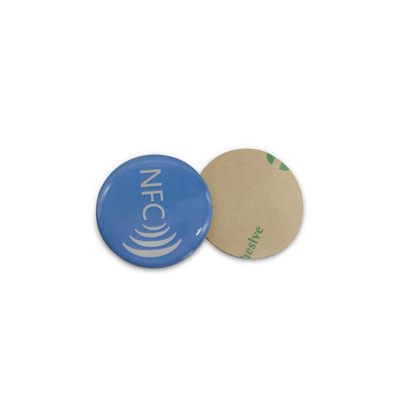 NFC epoxy tags RFID NFC round pvc tags waterproof beautiful social media nfc cards for sticking on mobile phone