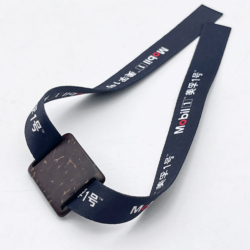 Proveedor de pulseras RFID de moda, tejidas en tela, pulseras RFID con cáscara de coco y NFC