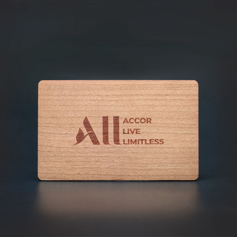 Access control 13.56Mhz RFID 100% recyclable wood rfid wooden hotel key card