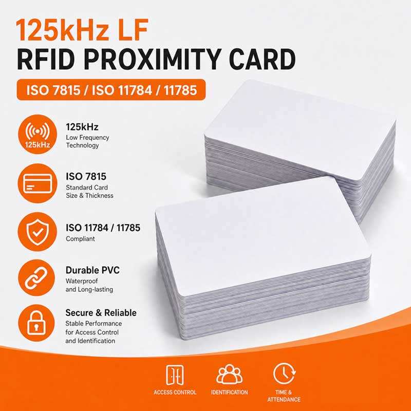Custom 125kHz LF RFID Card TK4100 EM4200 T5577 Proximity Access Control Card Wholesale