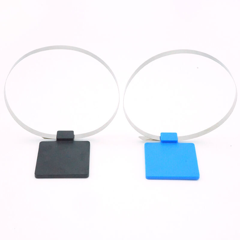 Free Sample RFID/NFC Self-locking Cable Tie Disposable Long range Steel UHF RFID stainless Steel Cable Tie