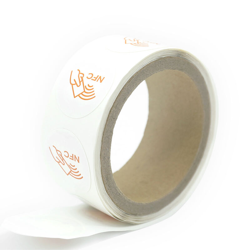 NFC sticker maker ntag213 ntag215 ntag216 1 in diameter nfc label roll custom