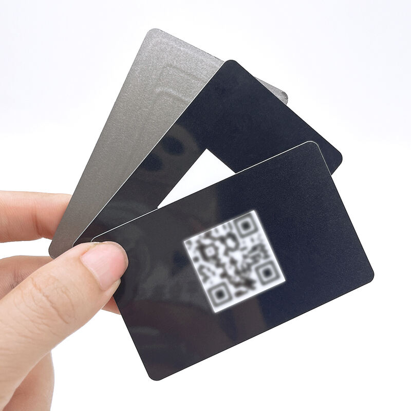 Custom Printable Social Media 13.56mhz Smart Digital Rfid Business Pvc Glossy Black Nfc Card