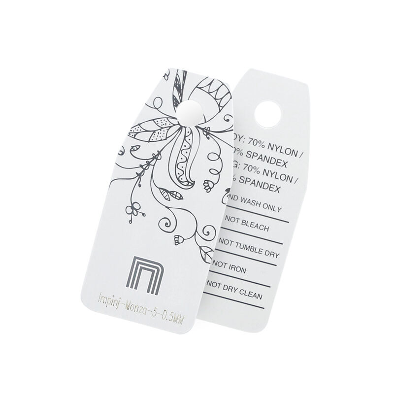 RFID clothing tag HF UHF apparel hangtag label rfid paper tags for garment management