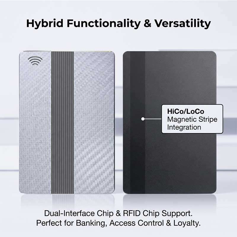 Robuste Mifare Desfire kontaktlose RFID-/NFC-Metallkarten mit individueller Gestaltung für Bankwesen, Zutrittskontrolle und Kundenbindungsprogramme