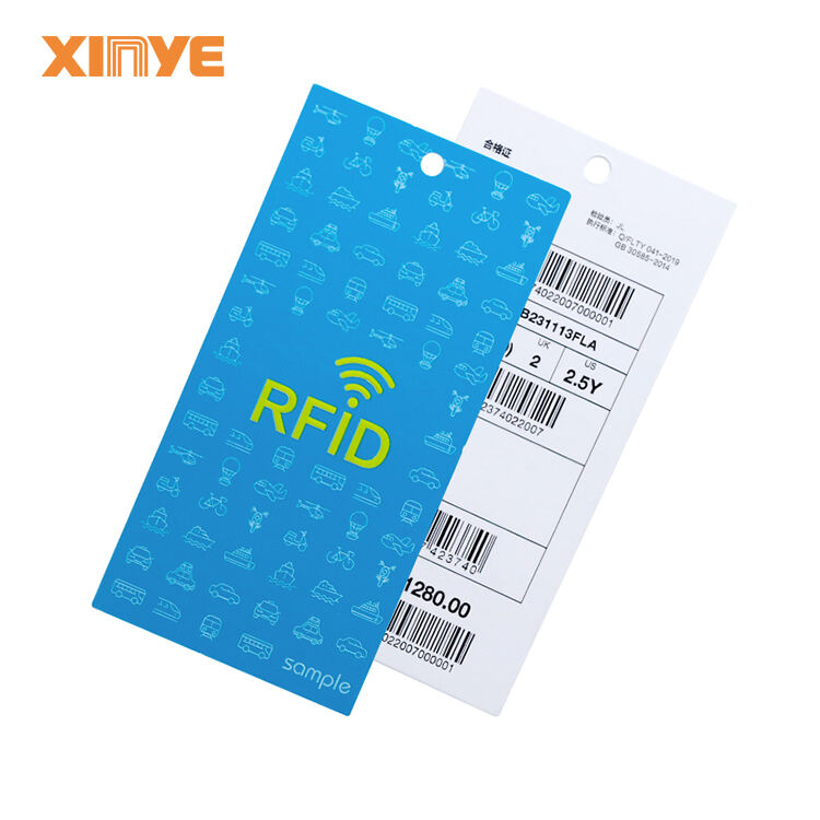 RFID UHF clothing tag ARC RFID apparel label smart garment tag qr code round hole custom