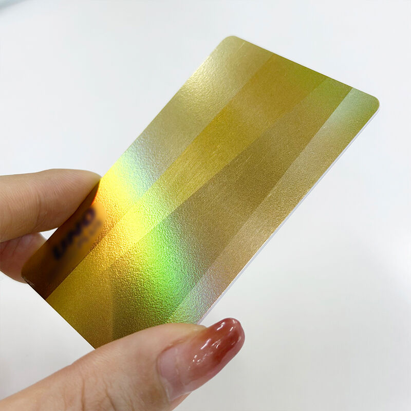 Რენგის რეფლექცია, 13.56 მჰც სიხშირის, HF, ISO14443A სტანდარტის მიხარდეს დესფაირის რენგის ჰოლოგრამის მქონე NFC RFID ბარათი, ინდივიდუალურად შექმნილი