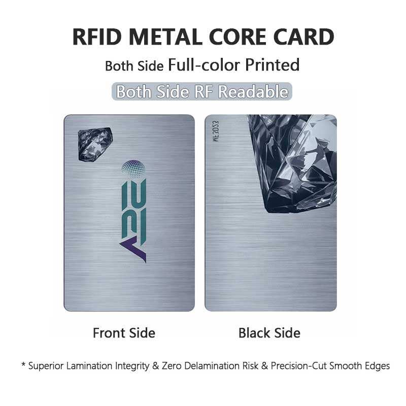 Robuste Mifare Desfire kontaktlose RFID-/NFC-Metallkarten mit individueller Gestaltung für Bankwesen, Zutrittskontrolle und Kundenbindungsprogramme