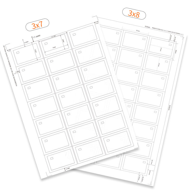 4x5 / 5x5 / 4x6 Layout PVC RFID Inlay Sheet RFID Prelam For Contactless Cards Manufacture
