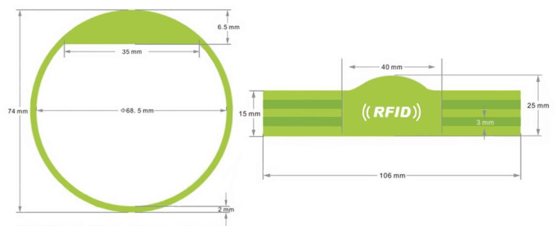 Customized Printing 13.56MHz Silicone Children Tracking RFID Wristbands factory